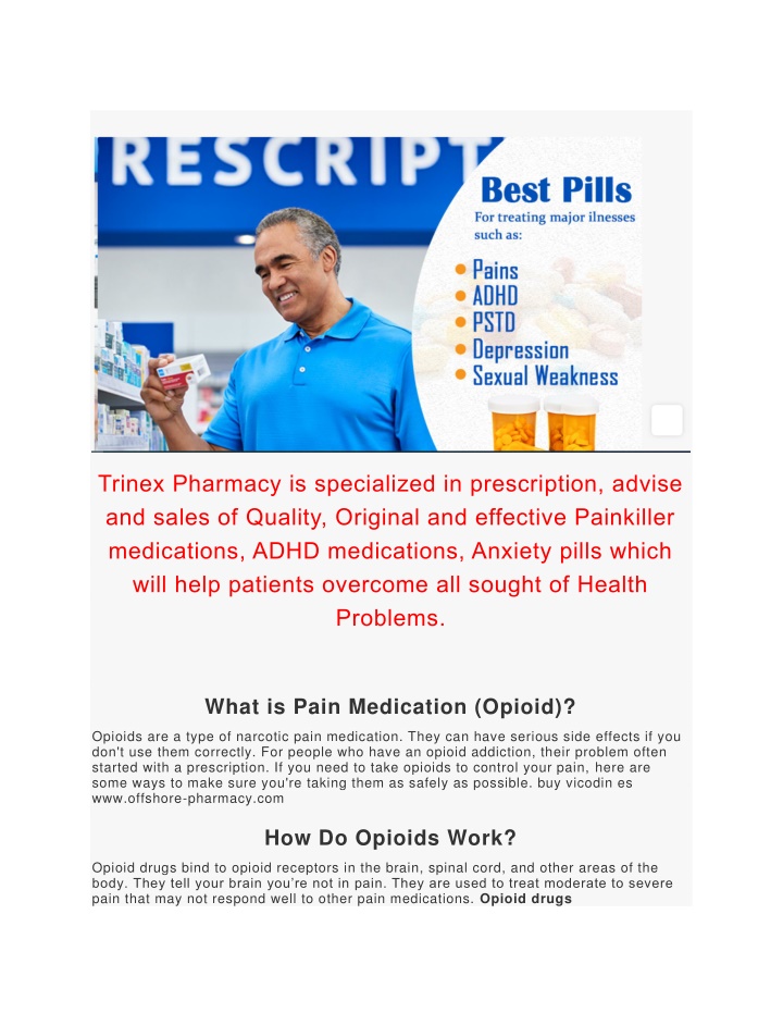 trinex pharmacy is specialized in prescription n.w