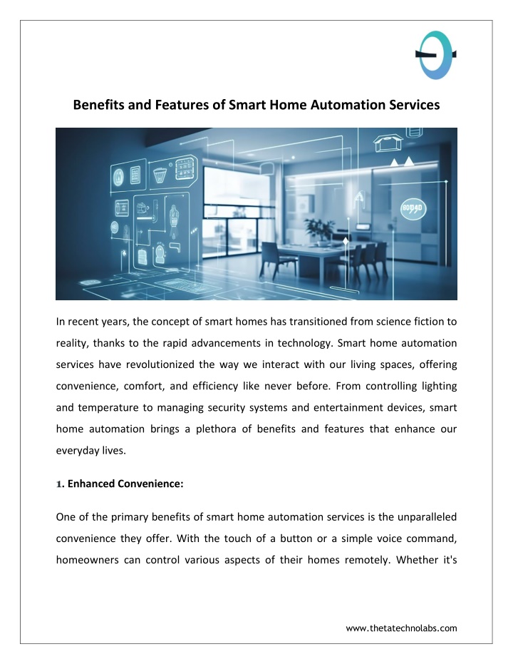 benefits and features of smart home automation n.w