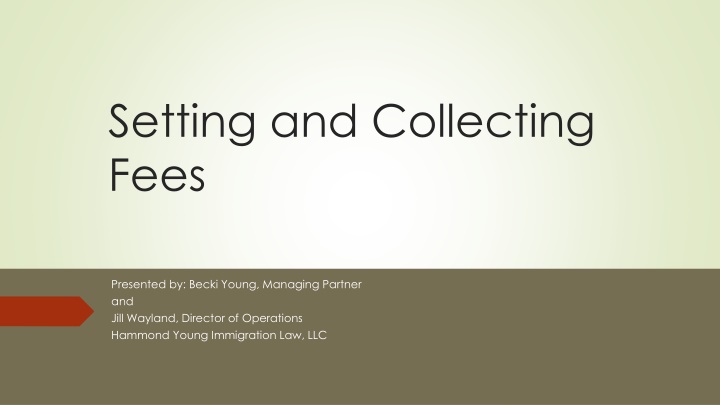 Setting and Collecting Fees in Immigration Law
