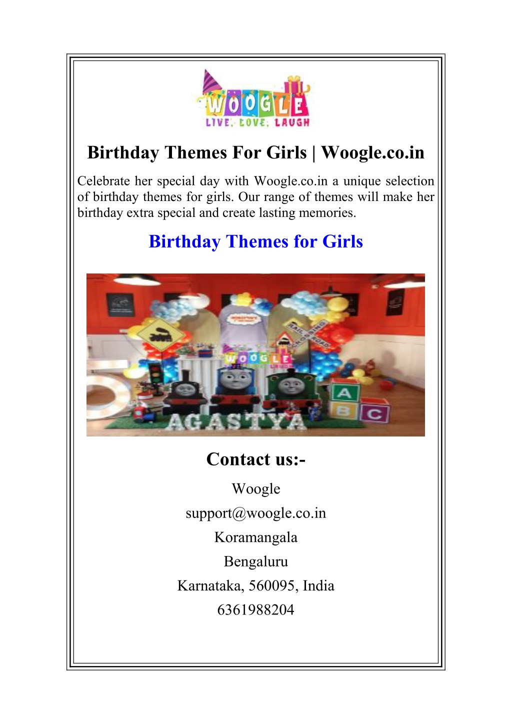 birthday themes for girls woogle co in l.w