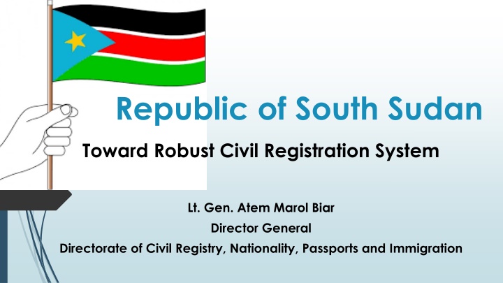 Enhancing Civil Registration in South Sudan: Progress and Challenges