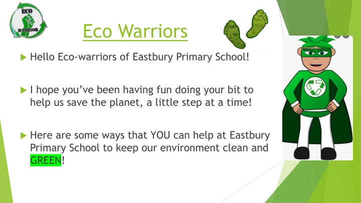 Eco Warriors Initiative at Eastbury Primary School