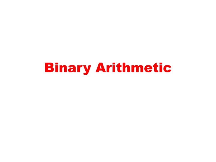 Binary Arithmetic