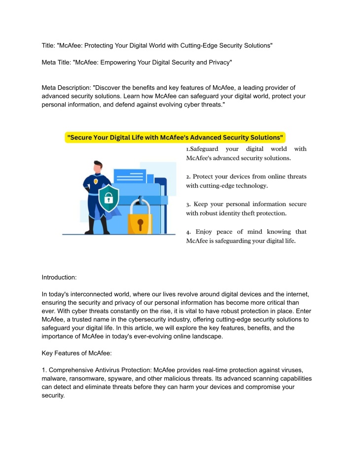 title mcafee protecting your digital world with n.w