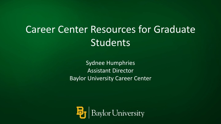 Baylor University Graduate Students Career Center Resources Overview