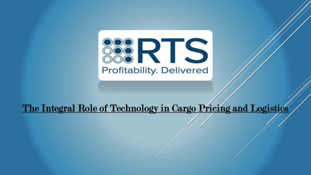 the integral role of technology in cargo pricing l.w