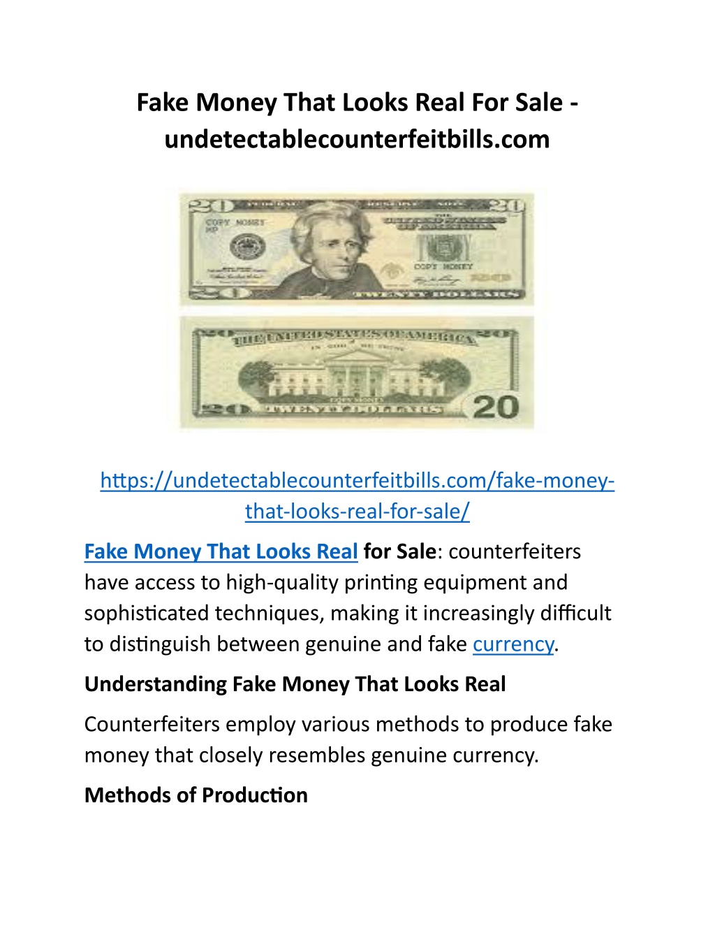 fake money that looks real for sale l.w