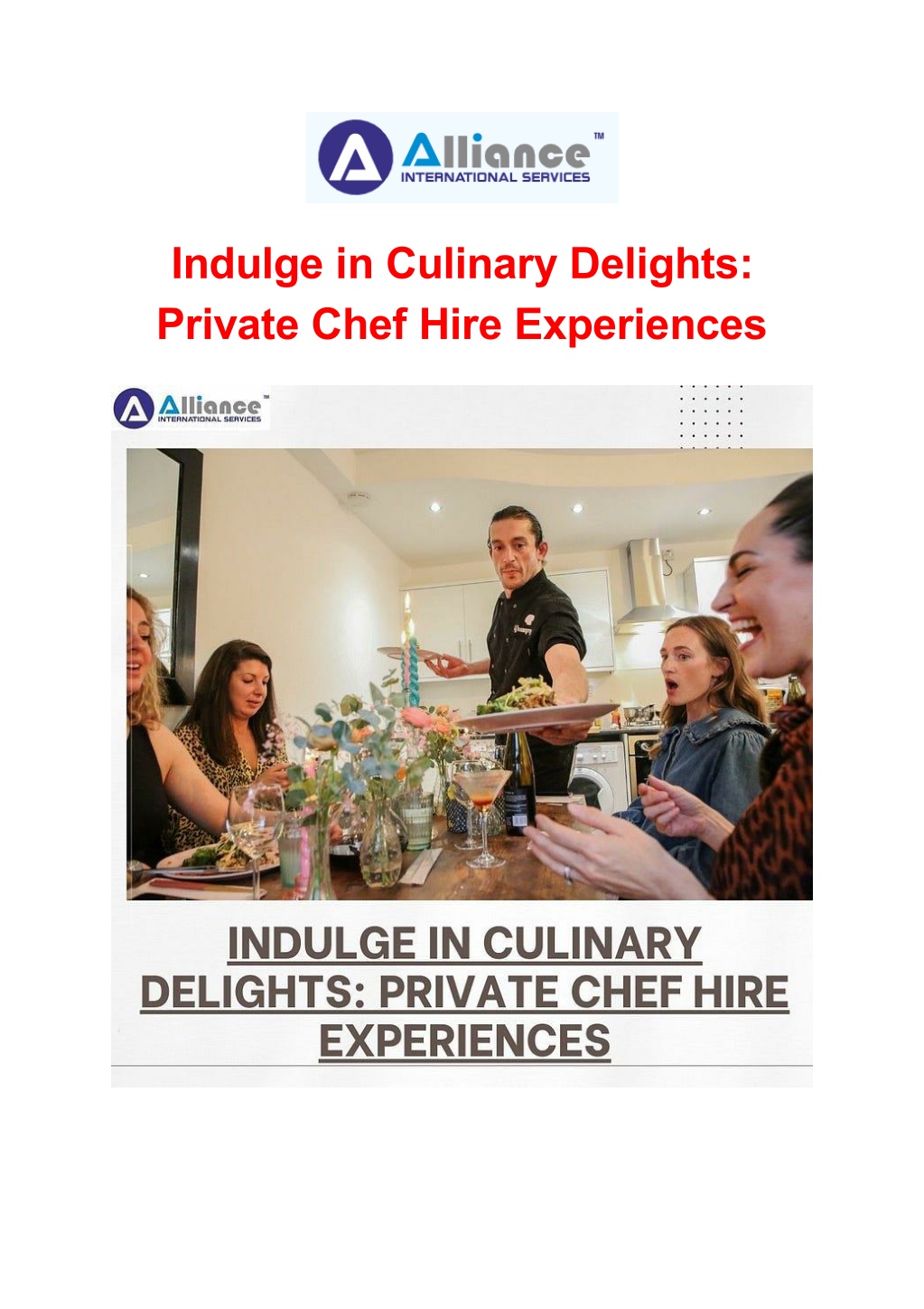 indulge in culinary delights private chef hire l.w