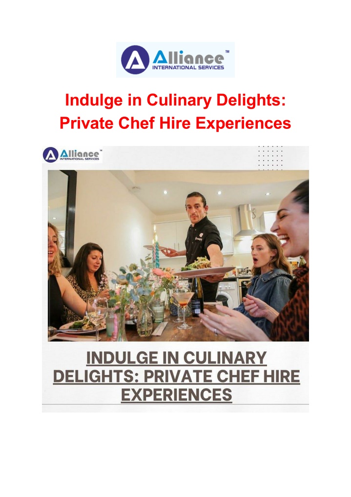 indulge in culinary delights private chef hire n.w