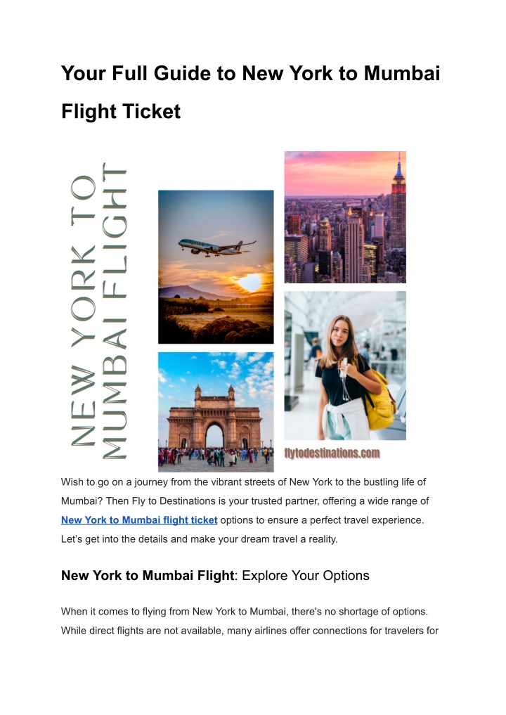 your full guide to new york to mumbai n.w