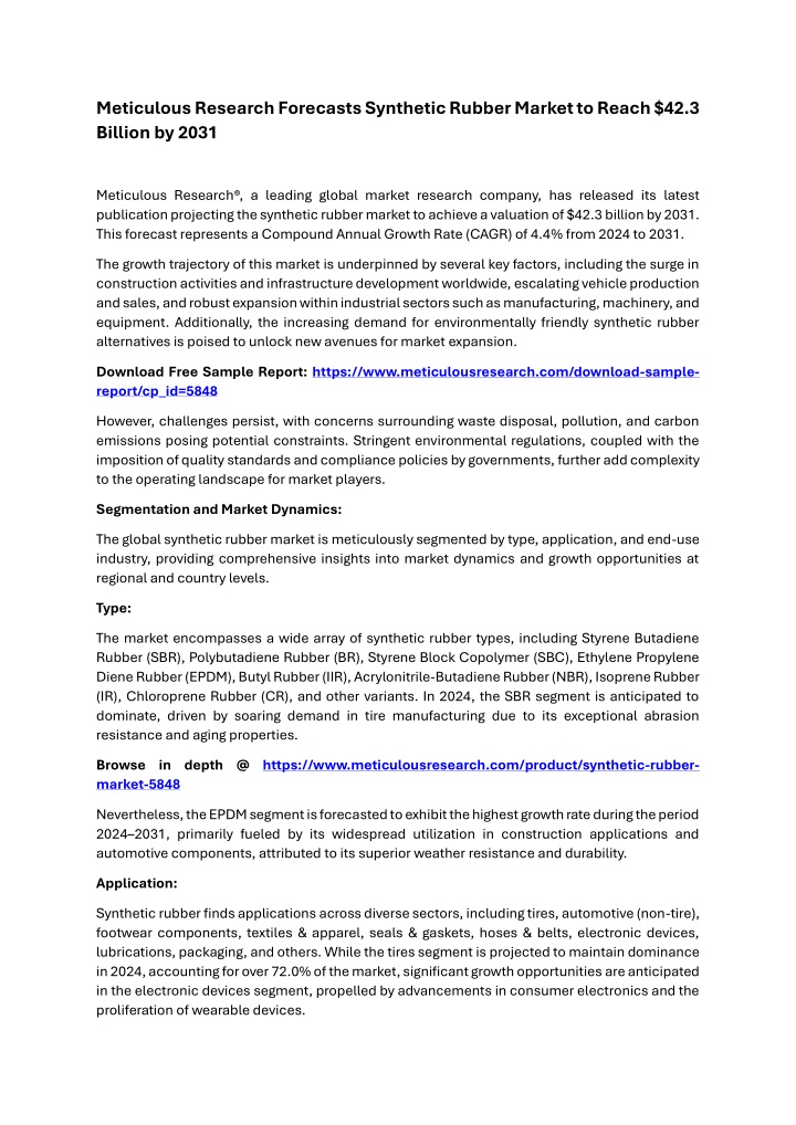 meticulous research forecasts synthetic rubber n.w