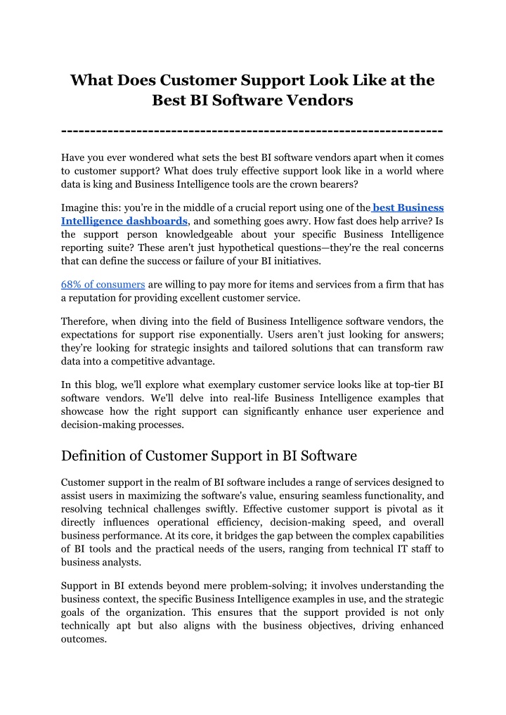 what does customer support look like at the best n.w