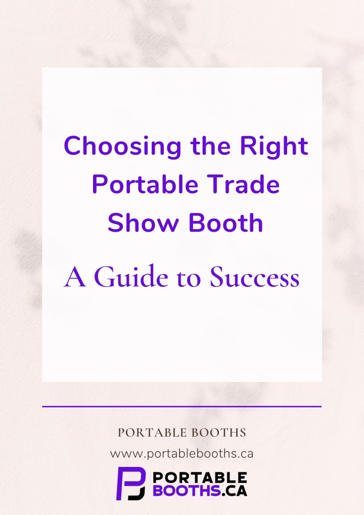 choosing the right portable trade show booth n.w