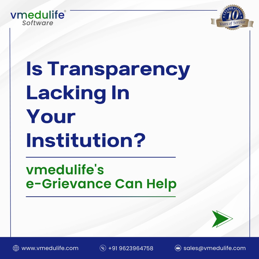 is transparency lacking in your institution l.w