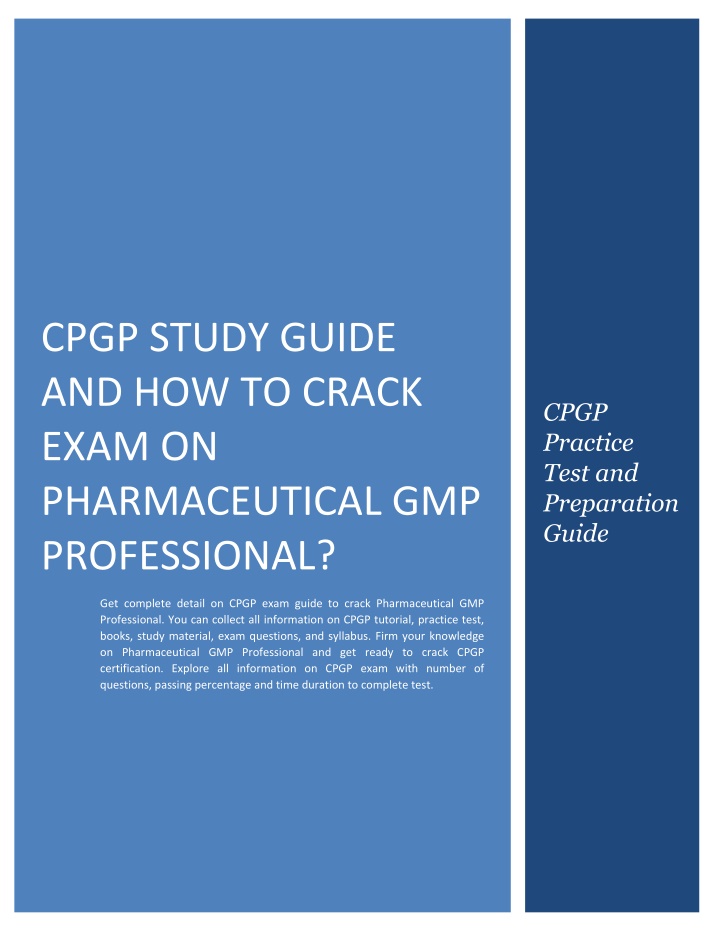 cpgp study guide and how to crack exam n.w