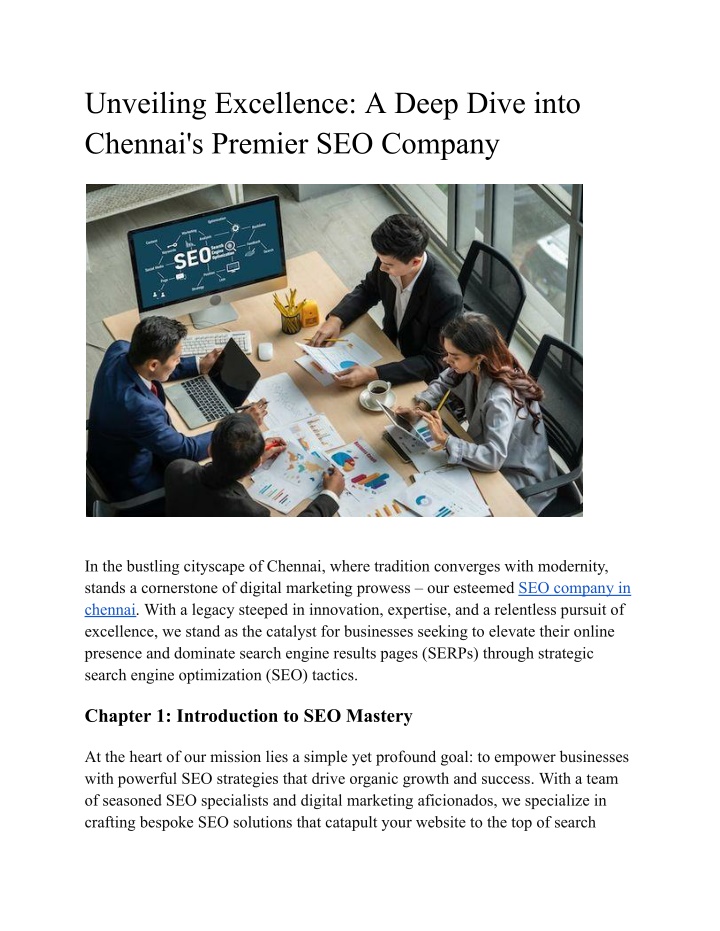unveiling excellence a deep dive into chennai n.w