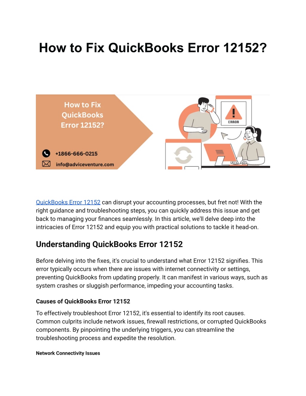 how to fix quickbooks error 12152 l.w