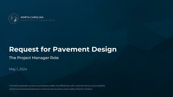 Request for Pavement Design
