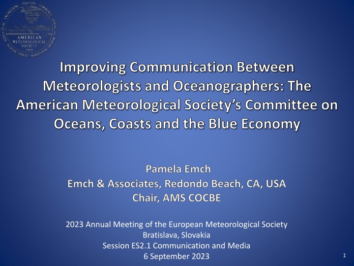 Strengthening Communication Between Meteorologists and Oceanographers
