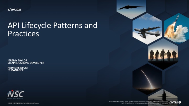 API Lifecycle Patterns and  Practices