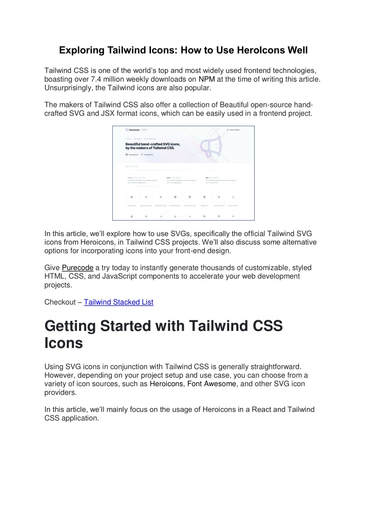 exploring tailwind icons how to use heroicons well n.w