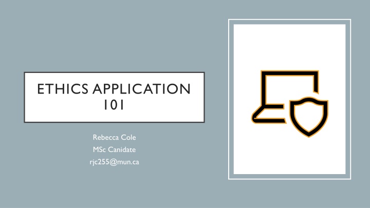 ETHICS APPLICATION  101