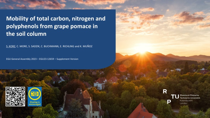 Grape Pomace Utilization in Soil Nutrient Management Study