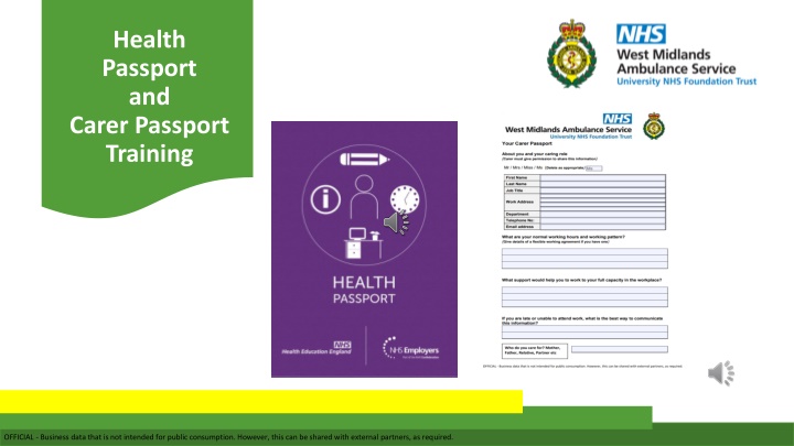 Health Passport and Carer Passport Training Session Details