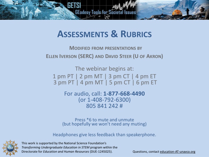 ASSESSMENTS & RUBRICS