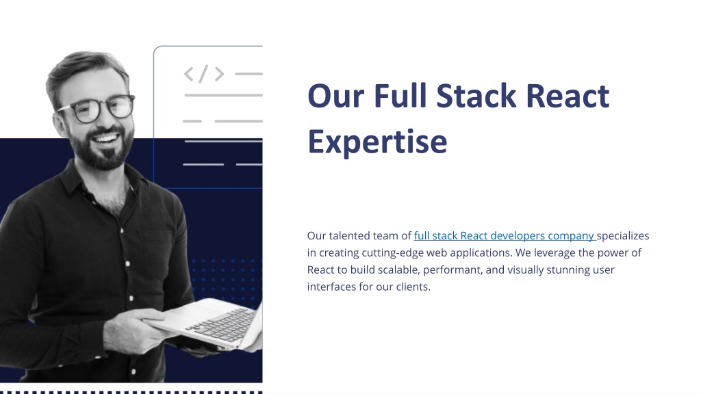 our full stack react expertise l.w