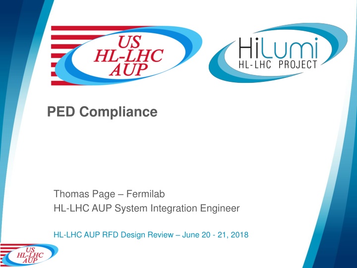 Overview of PED Compliance Requirements for RFD Crab Cavities Fabrication at FNAL