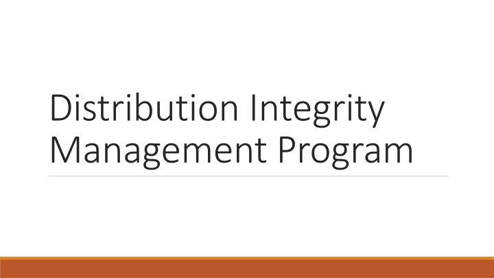 Threats in Distribution Integrity Management Program