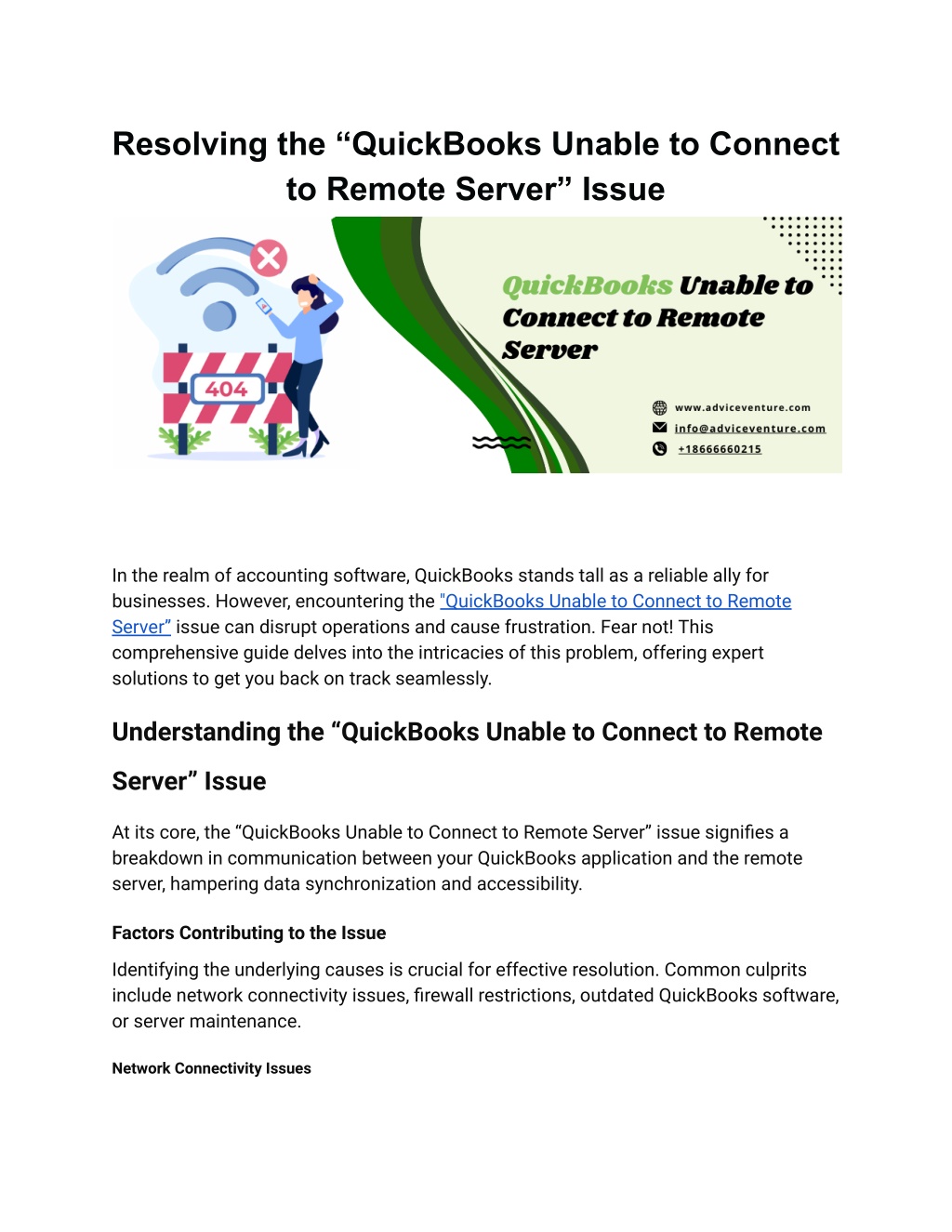 resolving the quickbooks unable to connect l.w