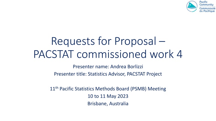 Requests for Proposal–PACSTAT commissioned work 4