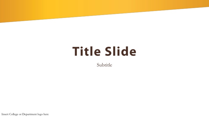 Enhancing Presentation Skills with College or Department Logo Integration