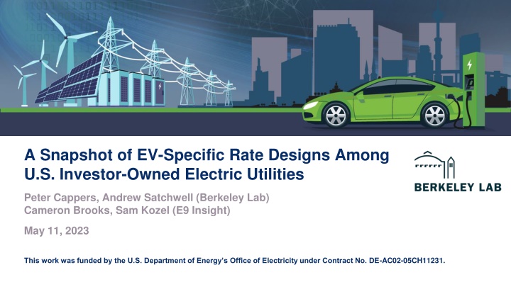 Snapshot of EV-Specific Rate Designs Among US Electric Utilities
