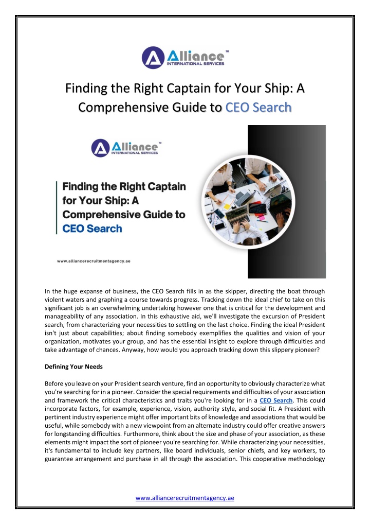 finding the right captain for your ship n.w