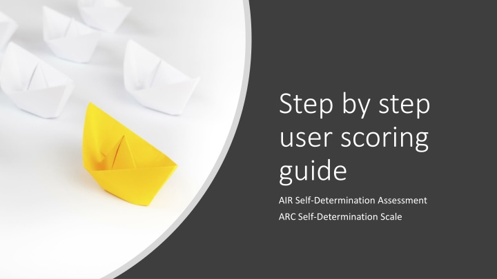 Self-Determination Assessment Scoring Guide