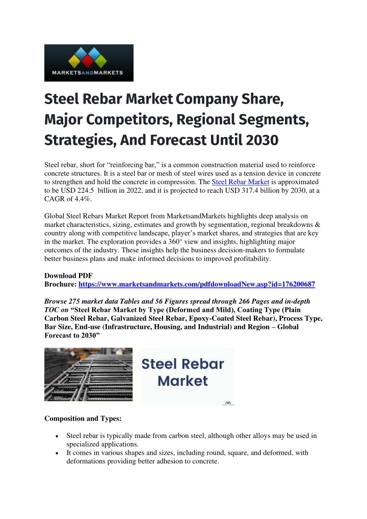 steel rebar market company share major n.w