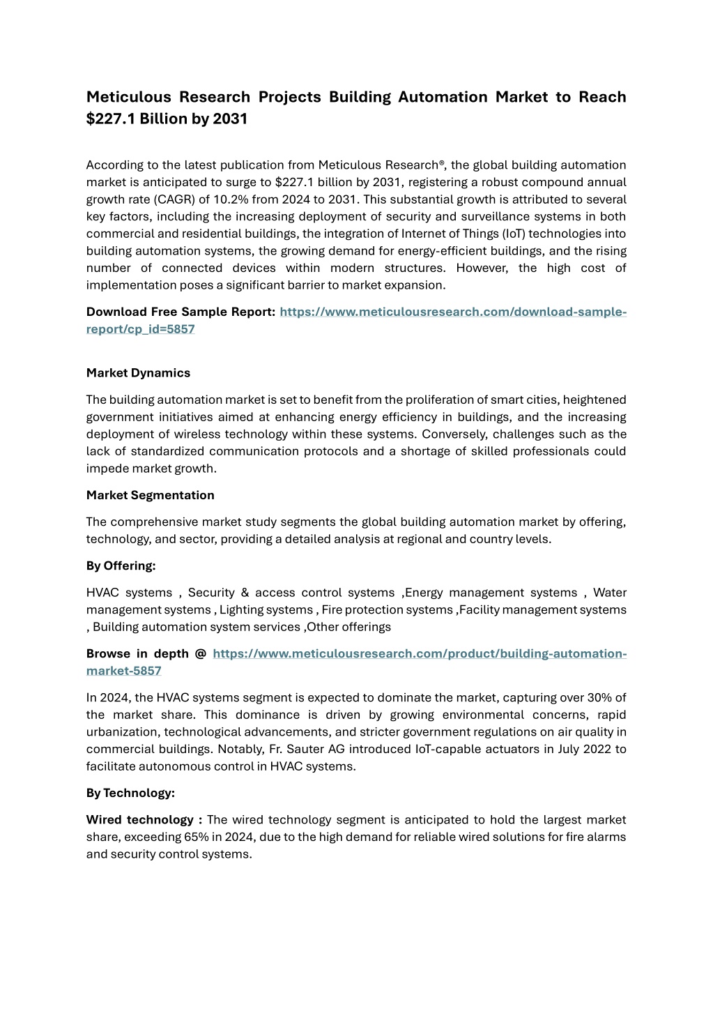 meticulous research projects building automation l.w