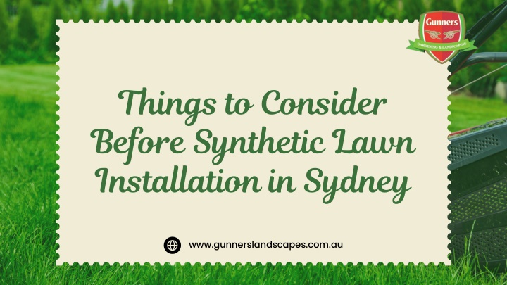 things to consider before synthetic lawn n.w