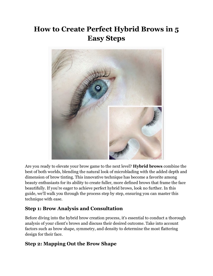 how to create perfect hybrid brows in 5 easy steps n.w