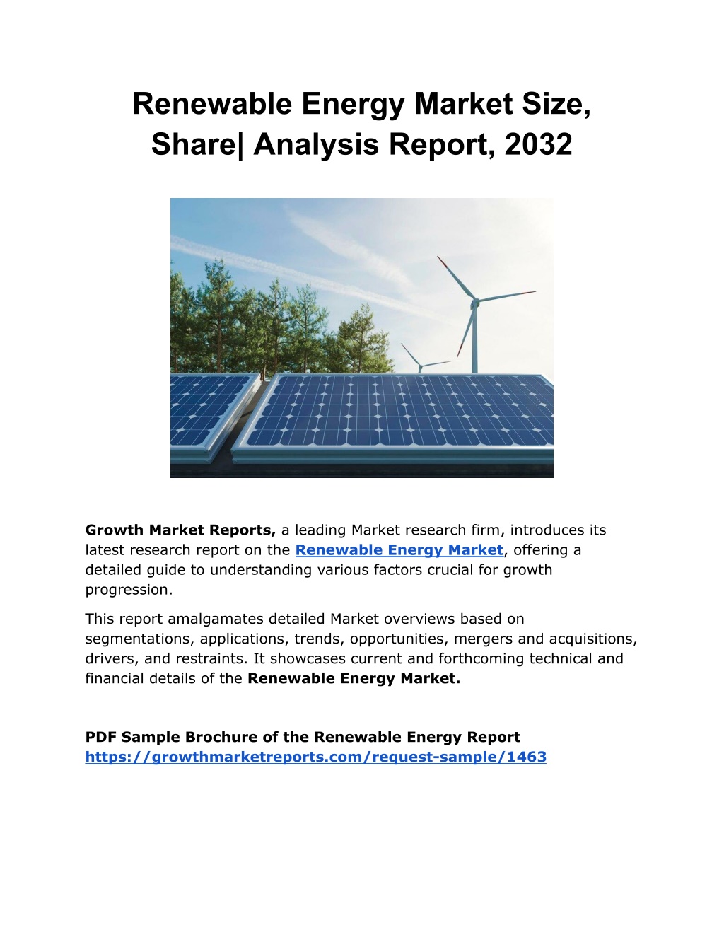 renewable energy market size share analysis l.w