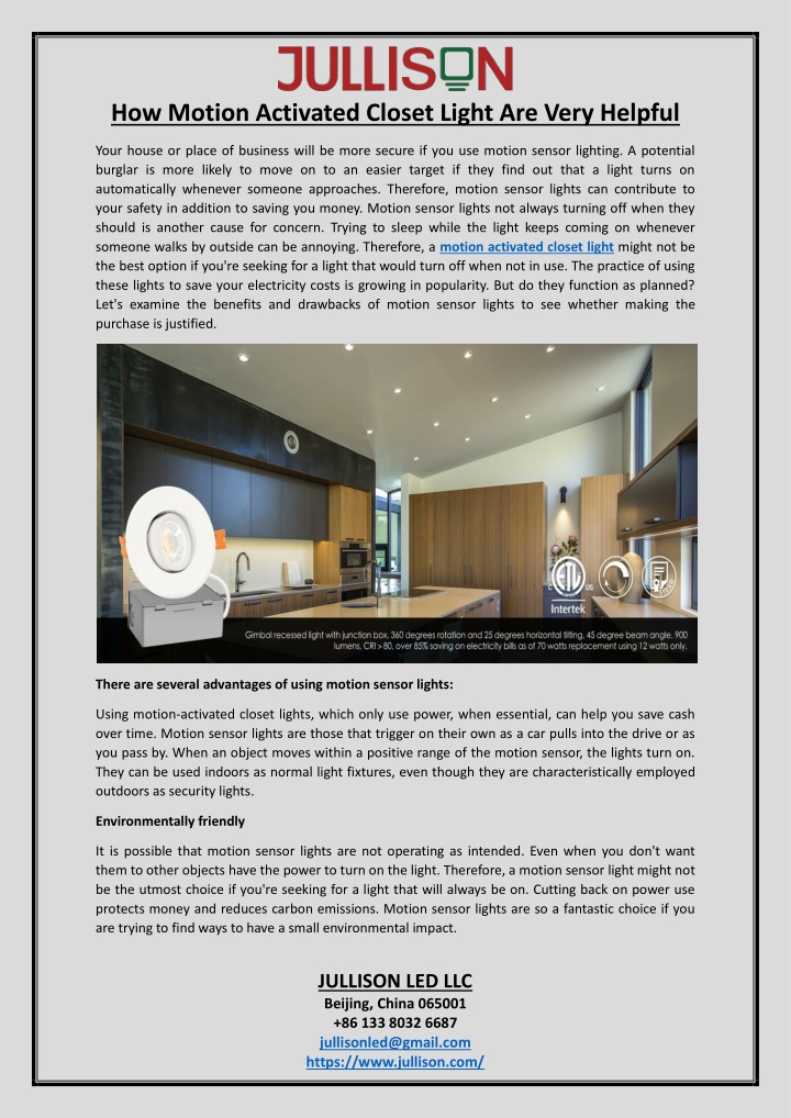 how motion activated closet light are very helpful n.w
