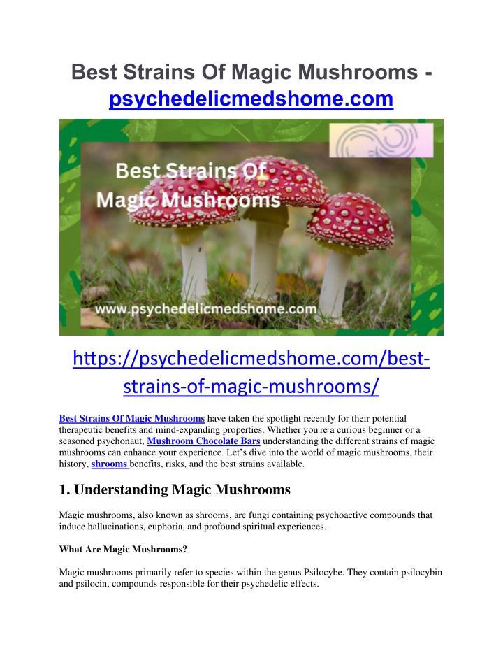 best strains of magic mushrooms n.w