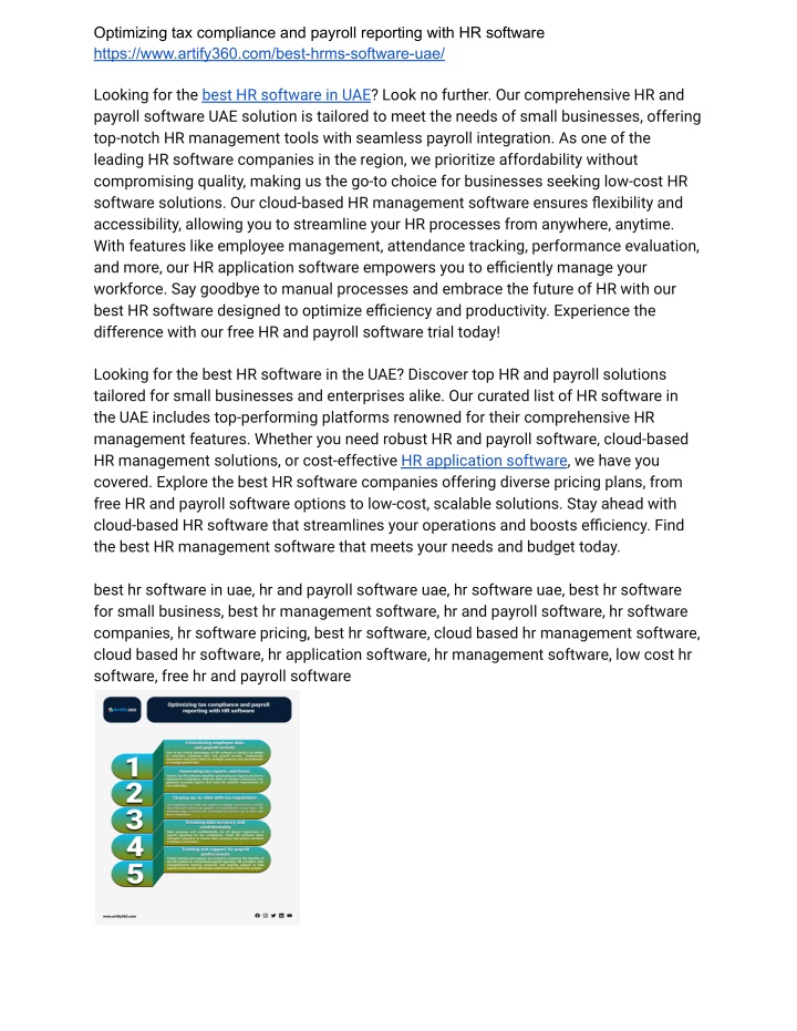 optimizing tax compliance and payroll reporting n.w