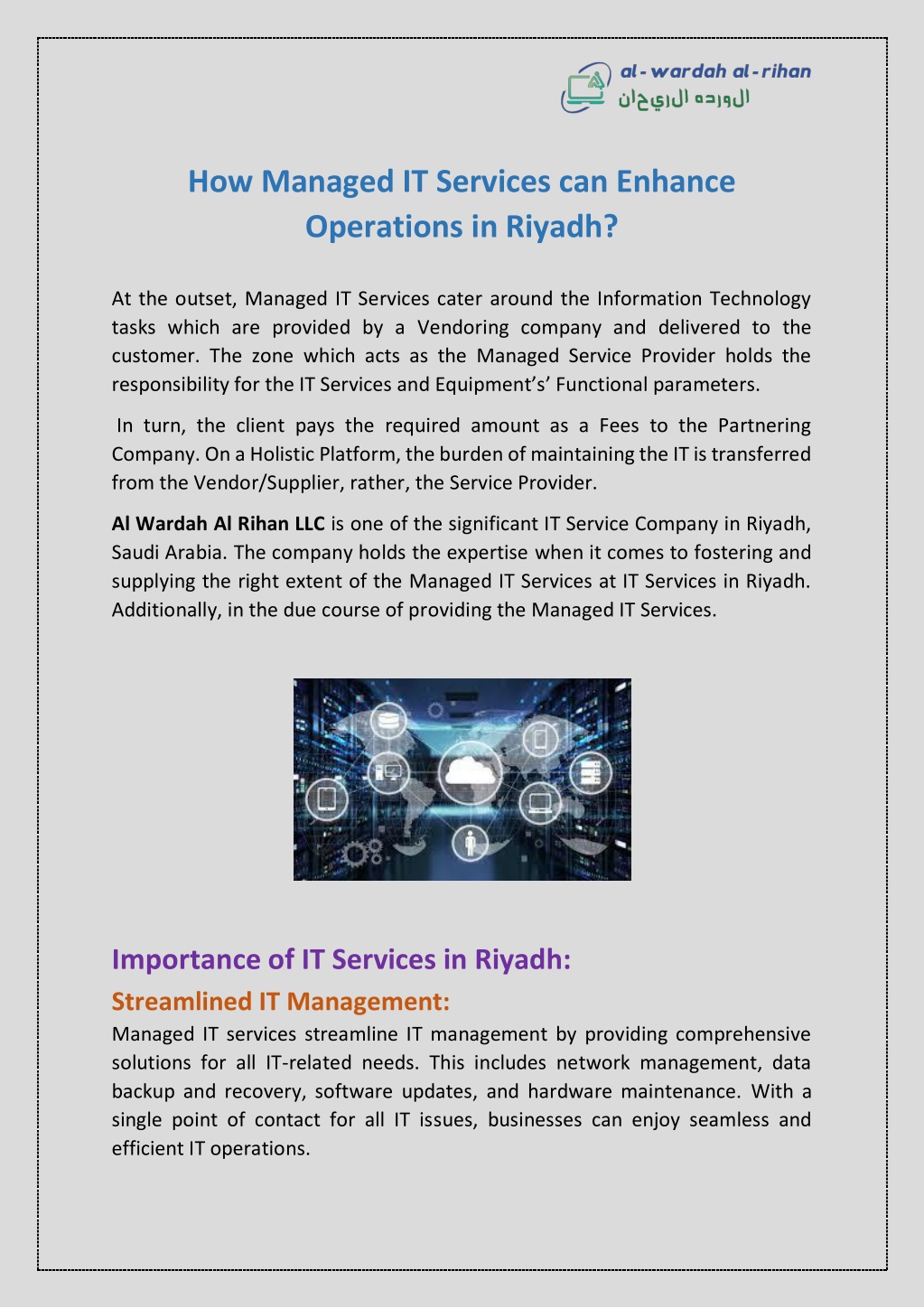 how managed it services can enhance operations l.w