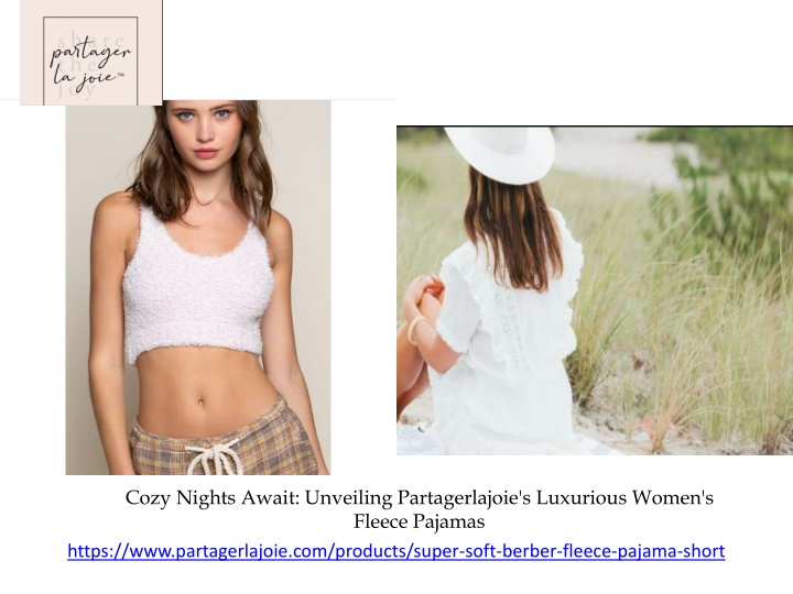 Cozy Nights Await Unveiling Partagerlajoie's Luxurious Women's Fleece Pajamas