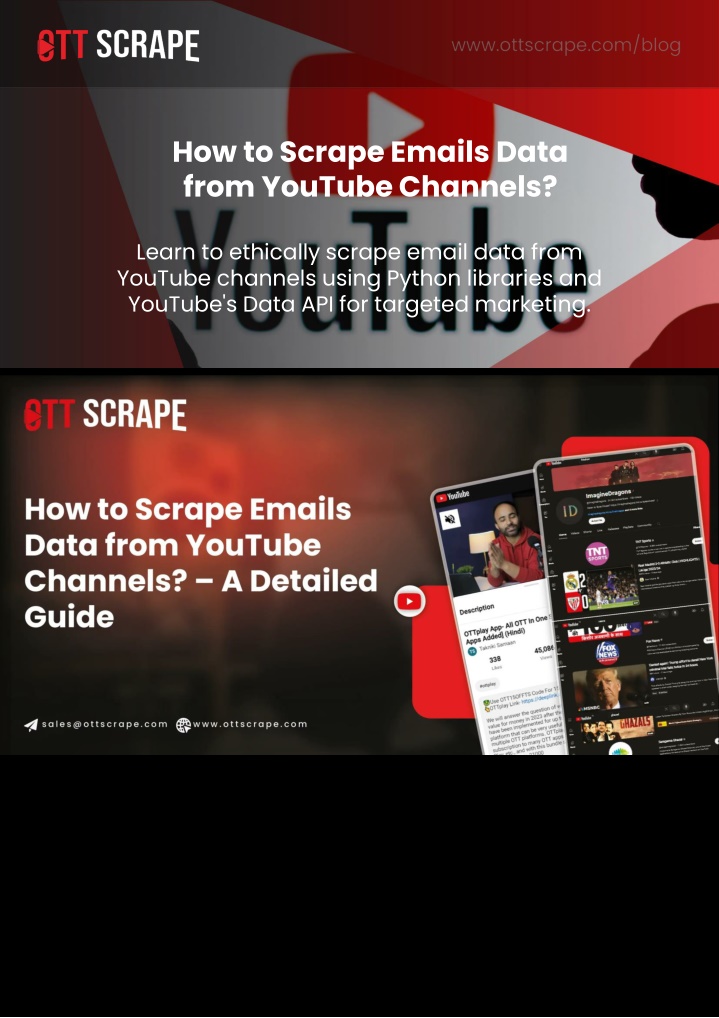 how to scrape emails data from youtube channels n.w