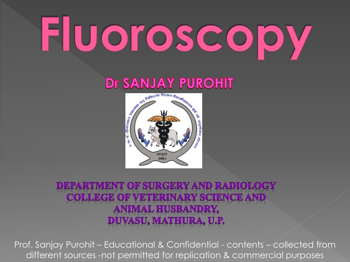 Fluoroscopy in Veterinary Radiology